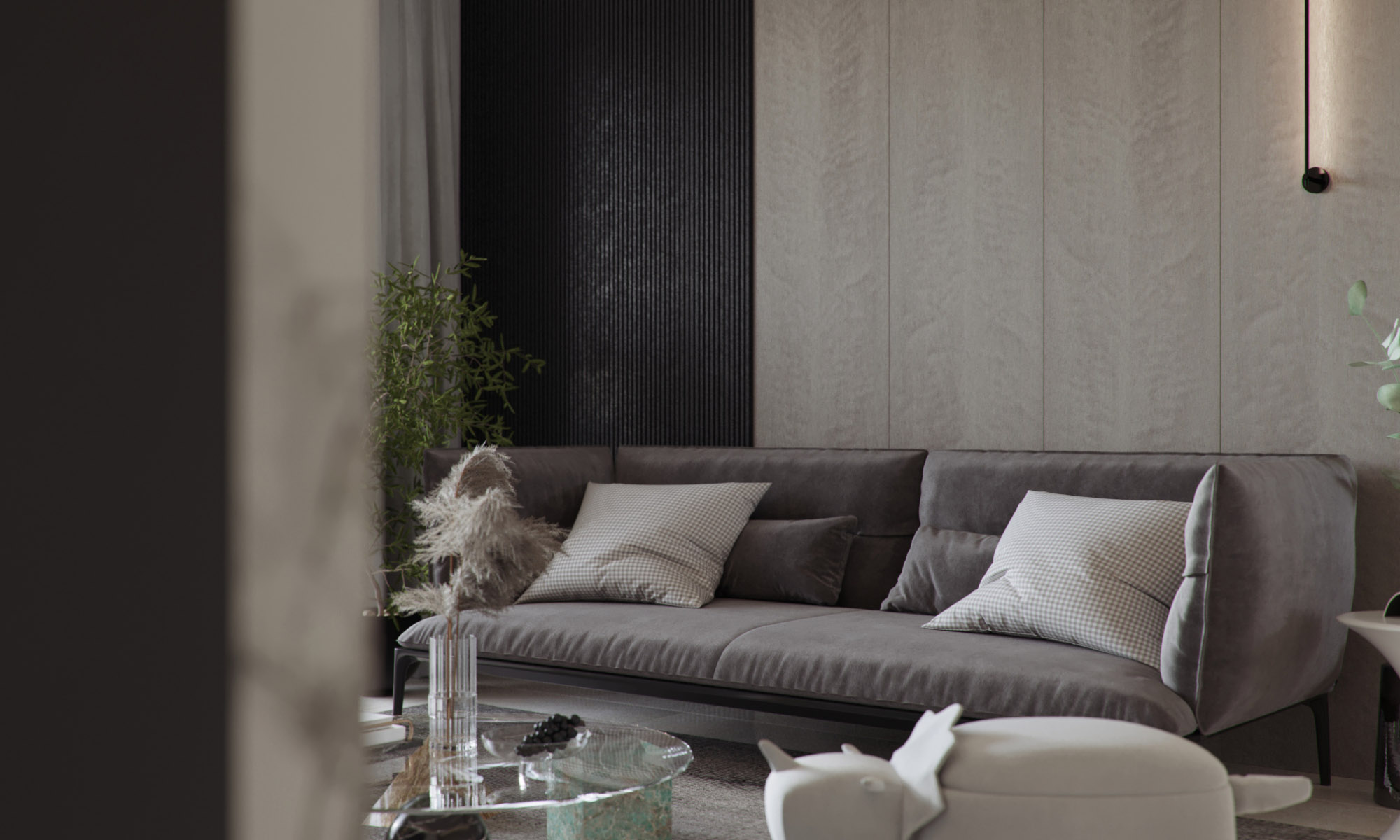 李寅精装改造恒大名都客厅，保留地面砖的巧思之作-14