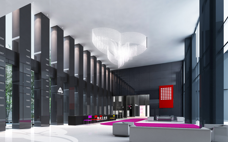 威海山花地毯展厅装饰工程-1