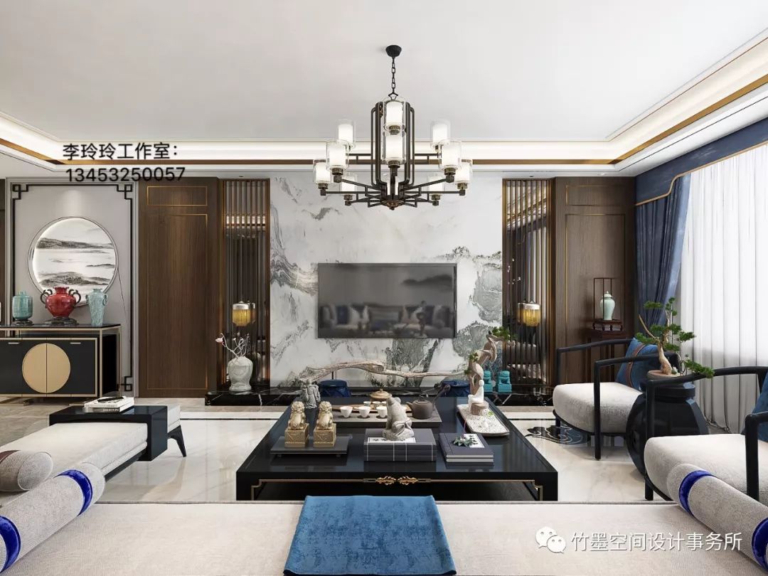 新中式竹墨空间,品味与功能的完美融合-4