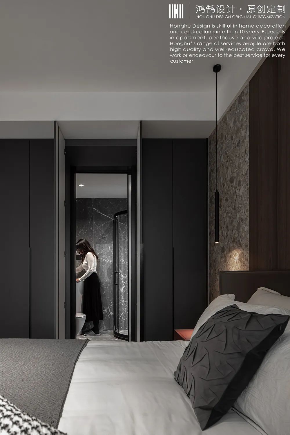 深色现代空间 · 天宁吾悦 140㎡的质感生活丨中国常州丨鸿鹄设计-38