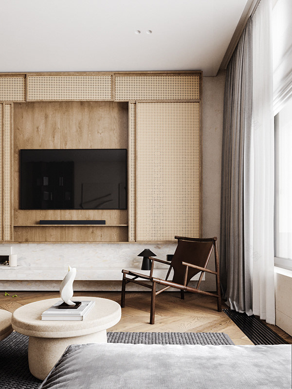 带黑樱桃元素的现代客餐厅设计项目-12