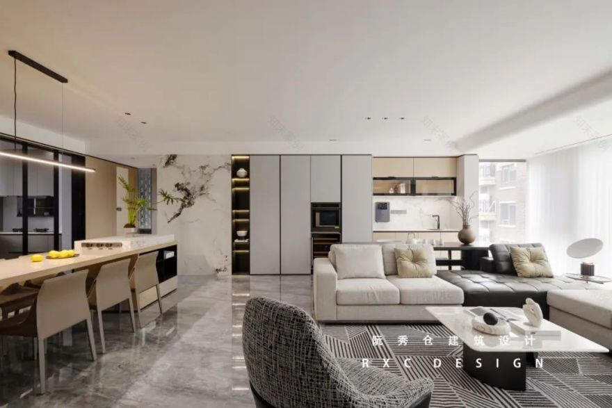 公园里 150㎡原木与灰黑的现代空间丨中国合肥丨阮秀仓建筑设计-12