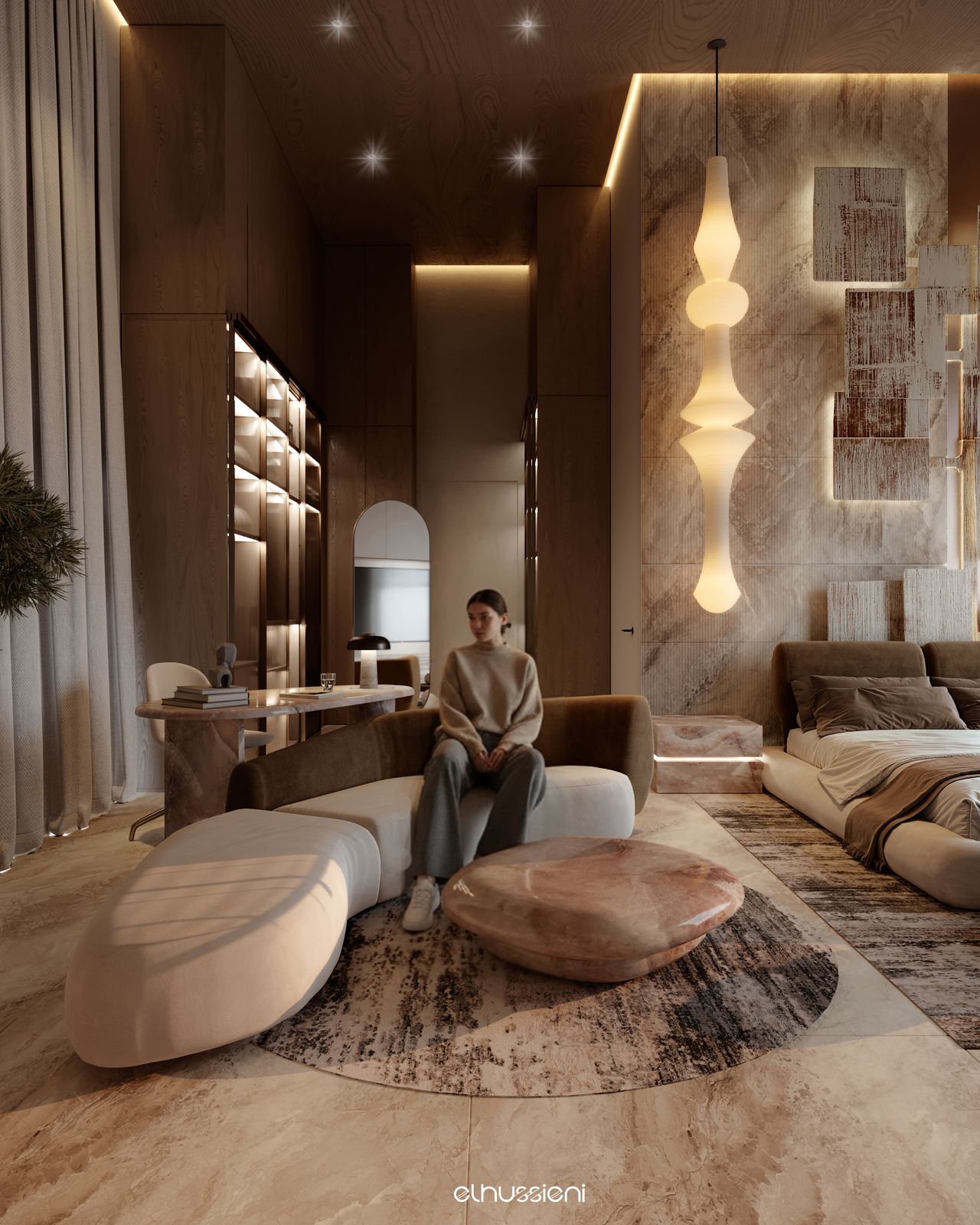 现代卧室设计丨Mohamed.elhussien.designs-2