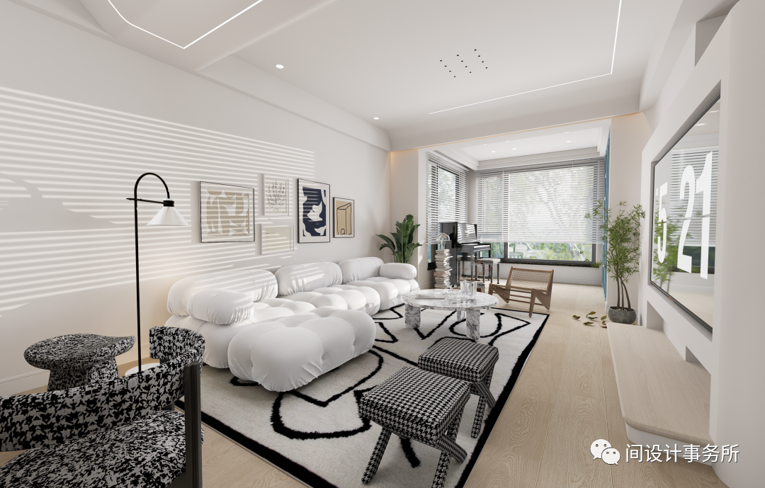 普达北苑 · 蓝色梦幻中的艺术居家丨间·设计事务所-28