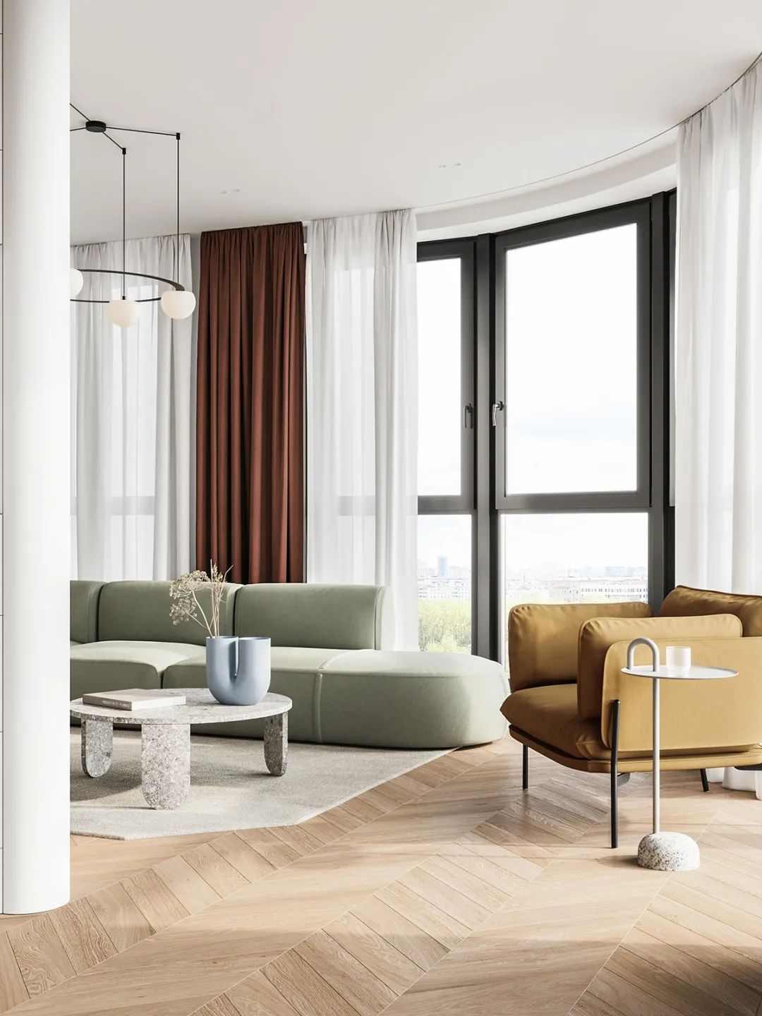 莫斯科 160㎡两套合一的优雅大空间丨俄罗斯莫斯科丨Bureau Slovo-6