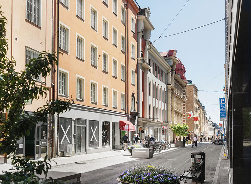 瑞典绿色厨房小公寓（54 平米）-23