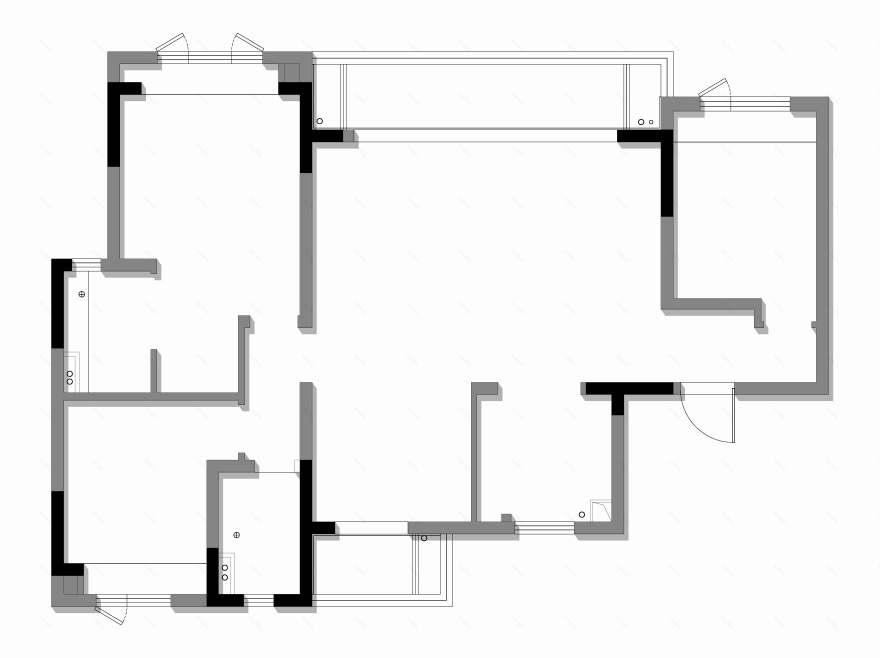 《谧径漫步》成都 137㎡现代极简设计丨中国成都丨宏福樘设计-33