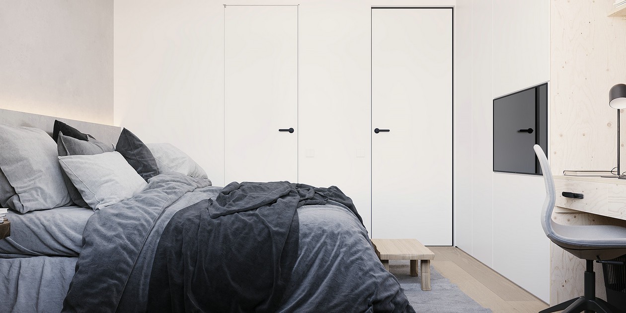 65㎡公寓设计 打造空间的纯粹与自由-12