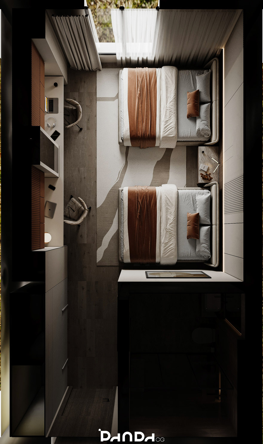 现代卧室与浴室设计丨Panda CG-11