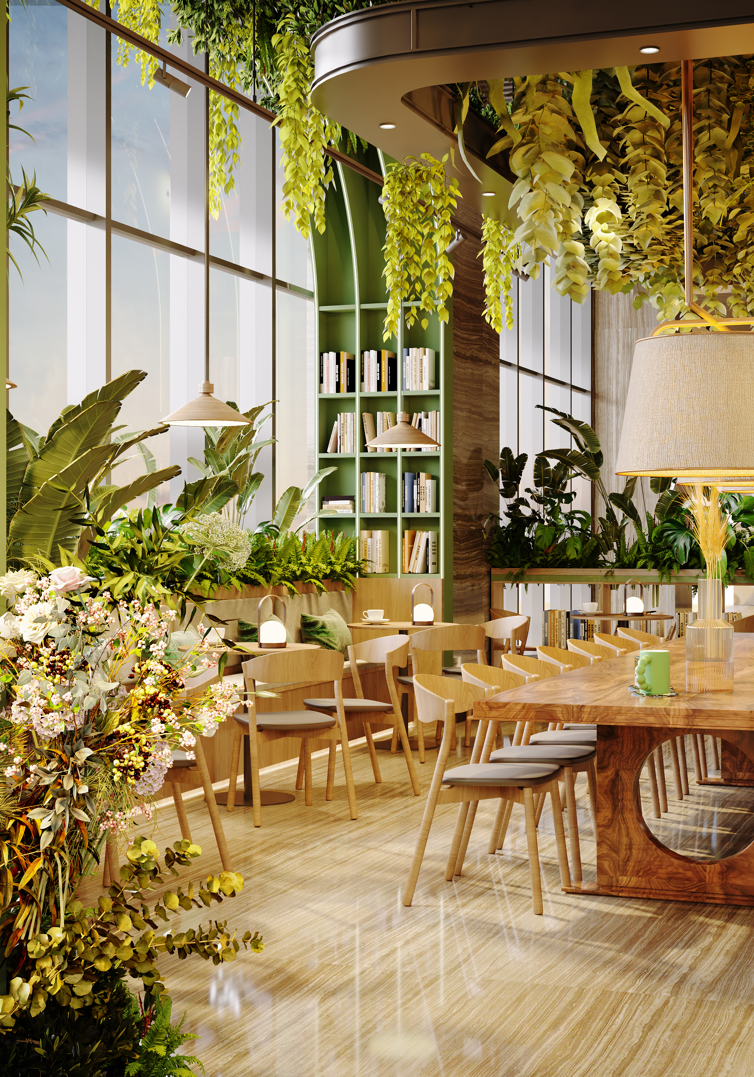 森系咖啡厅渲染-3