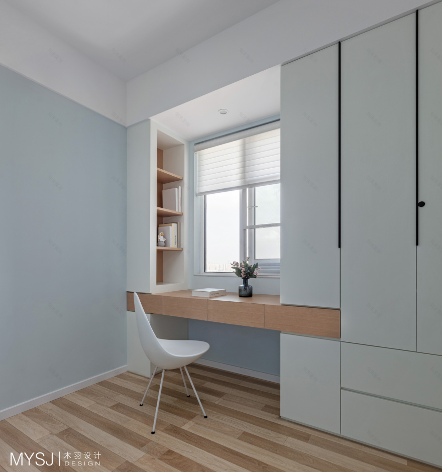 武汉木羽设计 | 140 平现代简约婚房,实现多功能需求-35