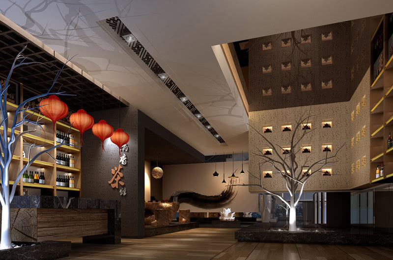 茶馆设计案例效果图-18