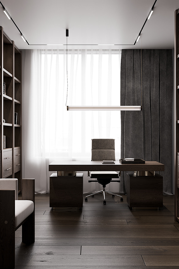 高级黑+简洁白 温和纯粹，回归空间的素净情怀-24