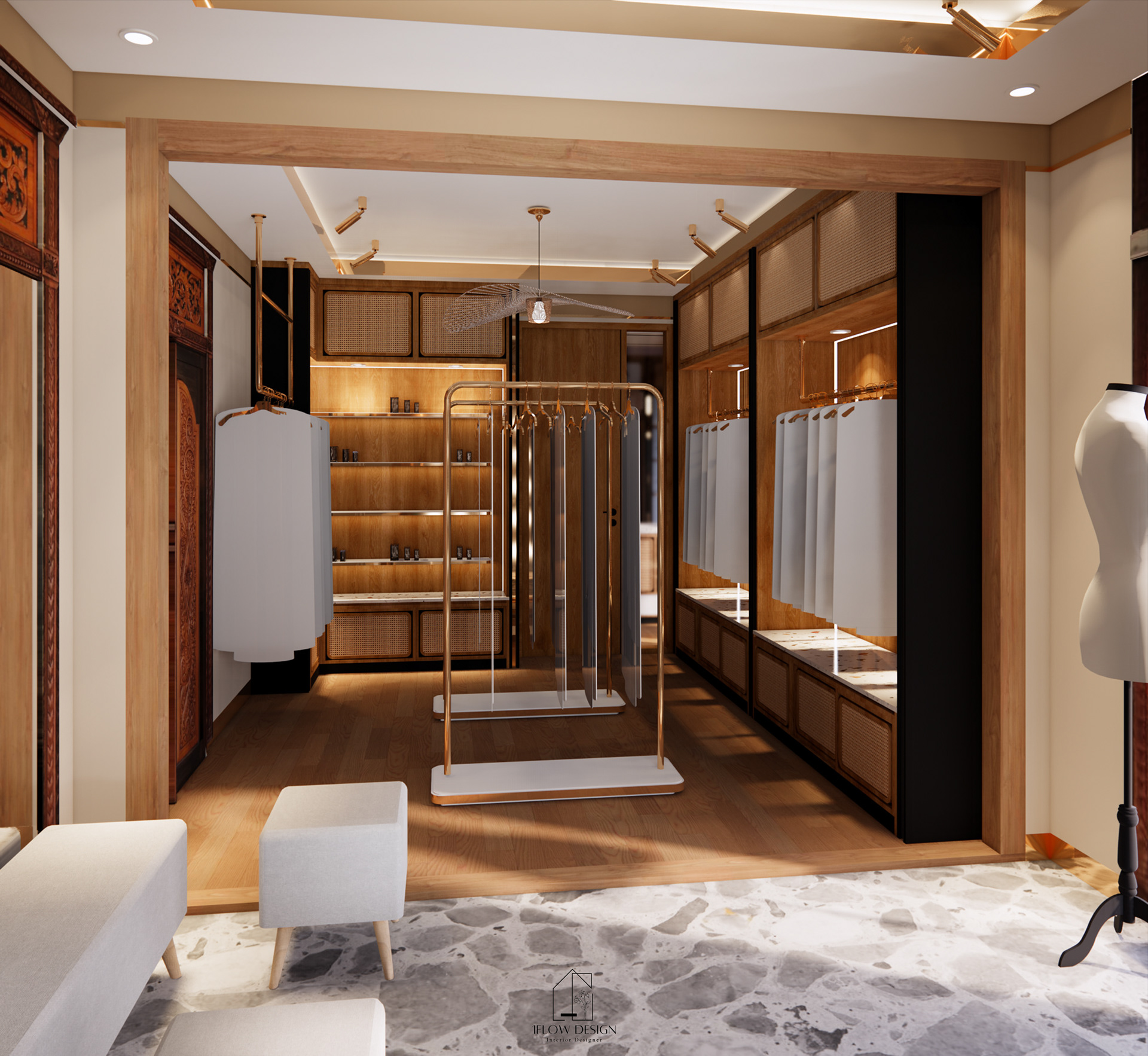 黄金精品店与美味设计丨Kabiné Studio-7