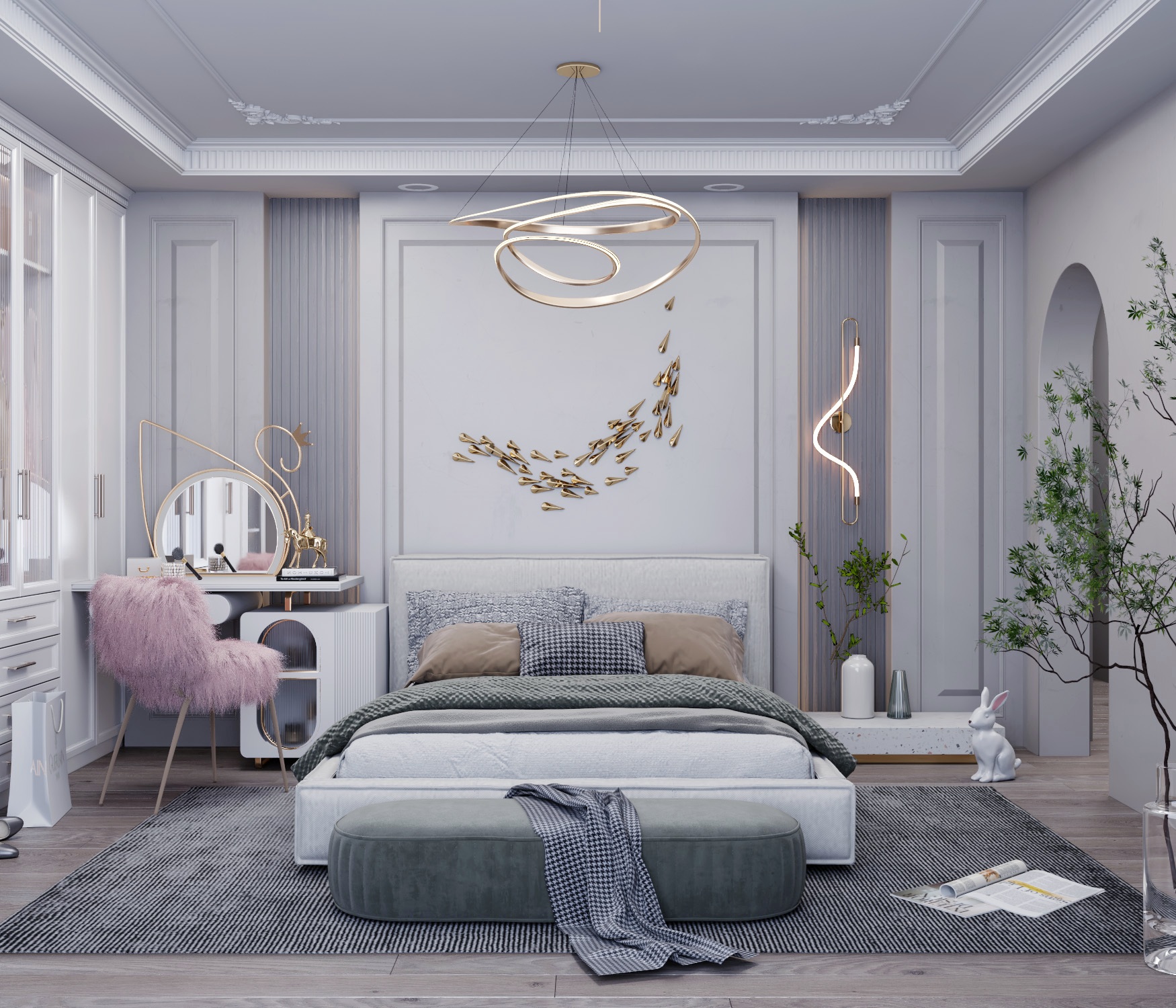 Redistribution of the interior spaces of an apartment-5