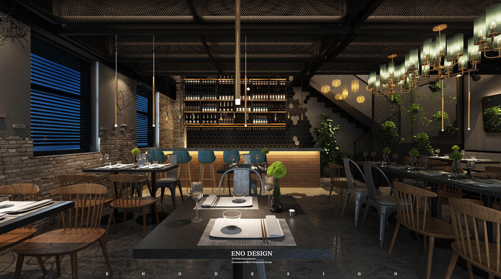 融合趋势的餐酒吧设计-1