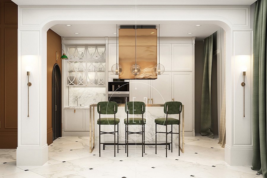 红+黄+绿 三色构造优雅复古家居 | he.D group-4