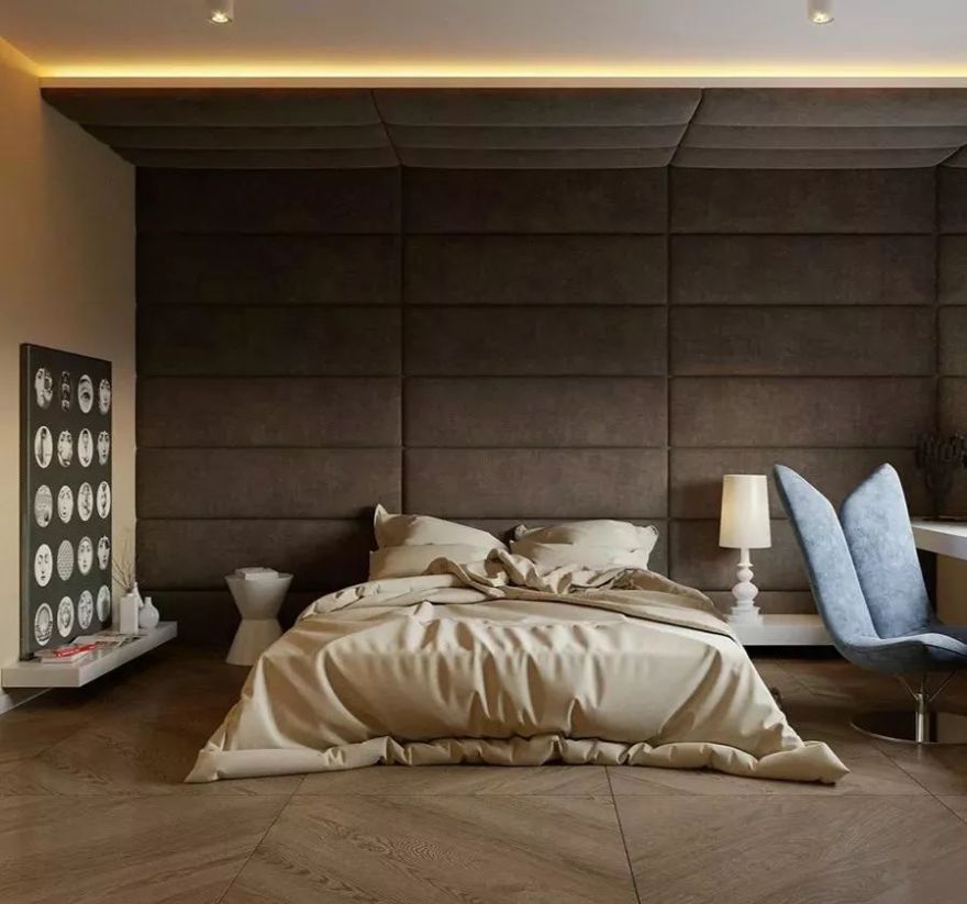 卧室背景墙设计新潮流 | 原木、软包、壁纸玩转卧室空间-37