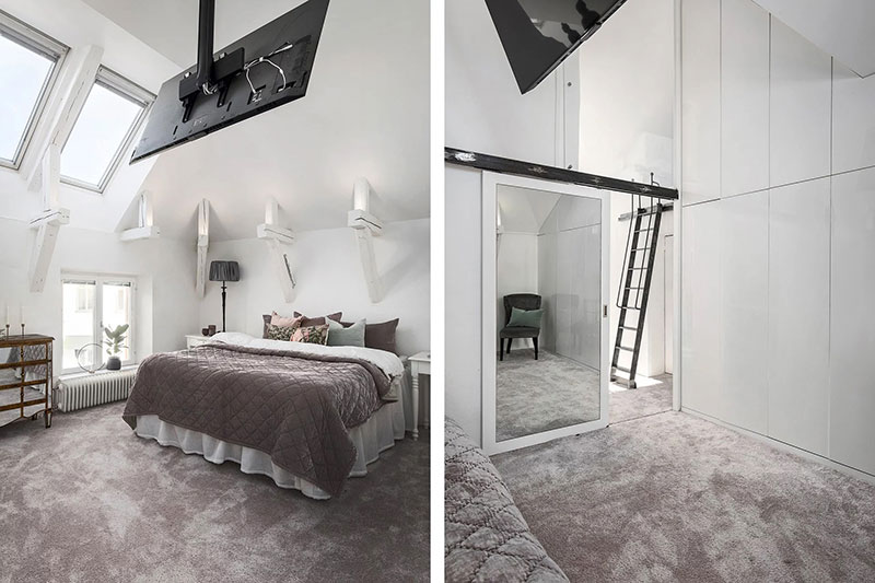 瑞典黑白双层公寓设计-22