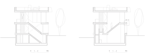 Wiel Arets' Jellyfish House has an elevated pool with a glass floor-58
