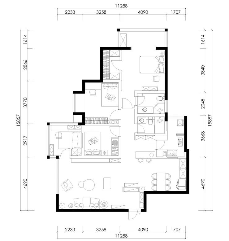 仁和世代春天 150㎡现代风,简约贵气空间解读-22