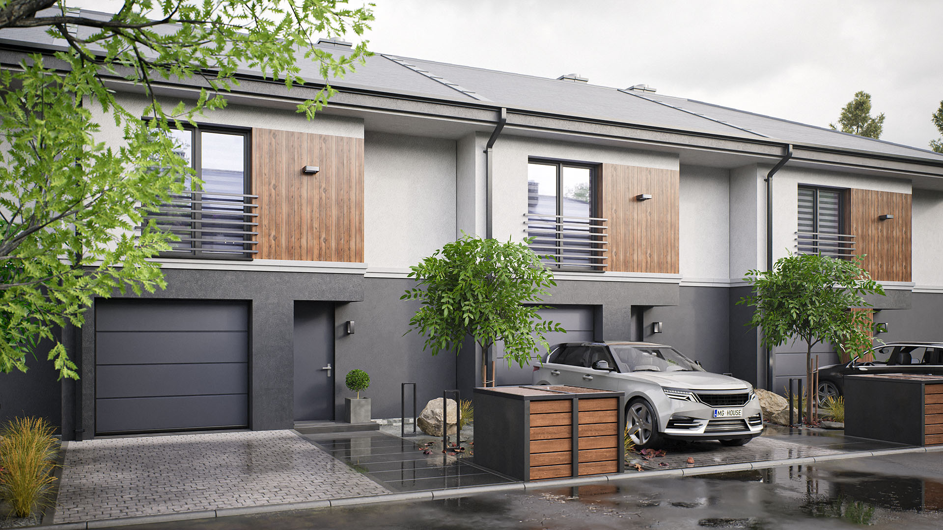 Szeregówka | Wizualizacje Architektoniczne 3D-0