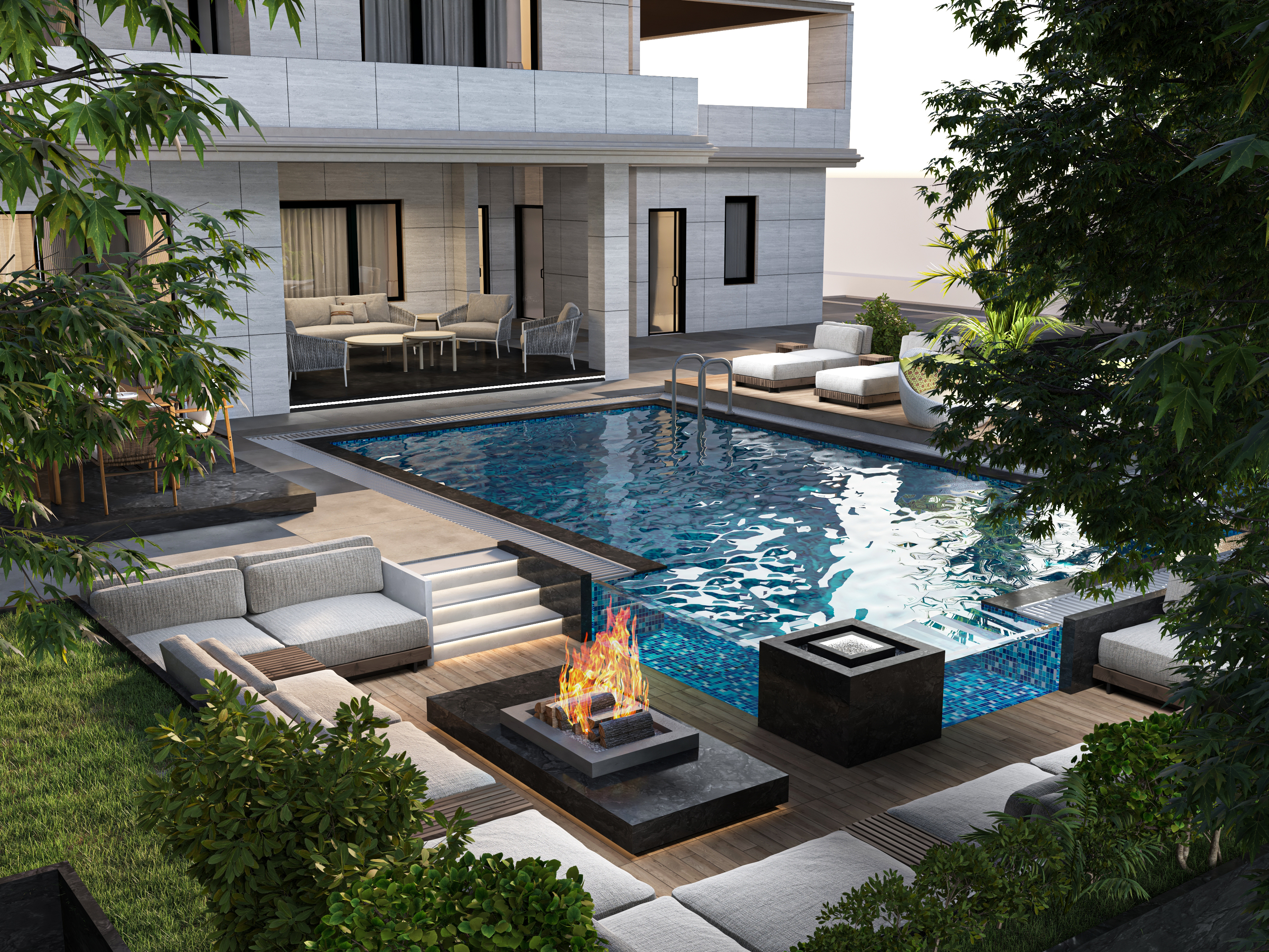 Sunset Poolside Haven-1