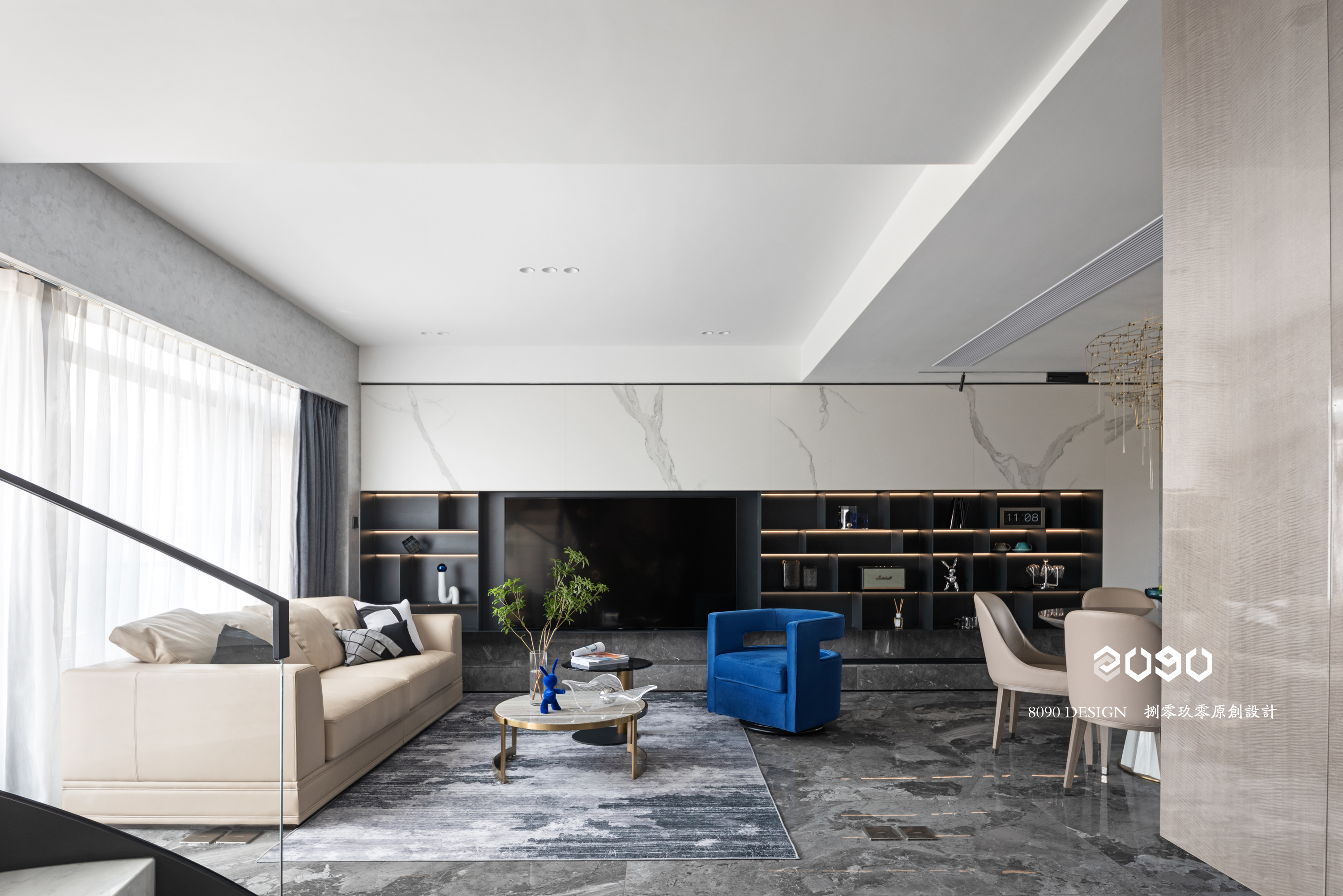顶楼现代简约风设计丨中国杭州丨杭州 8090 原创设计-24