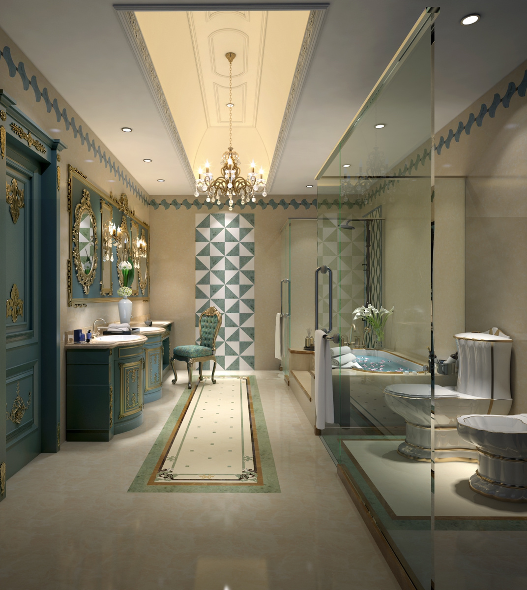 翡翠国际法式风格别墅装修-9