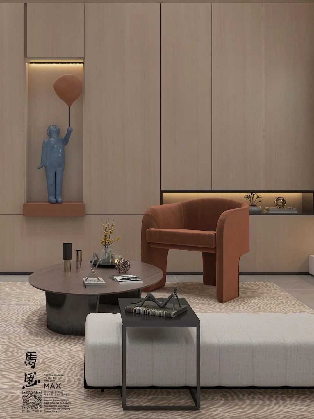 马思设计 | 现代风别墅,艺术与生活的完美融合-10