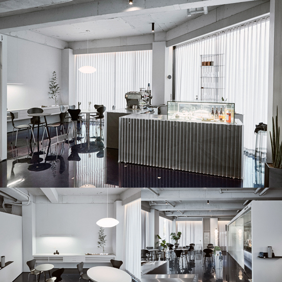 白色调现代咖啡馆，极简风格中的点睛之笔-1