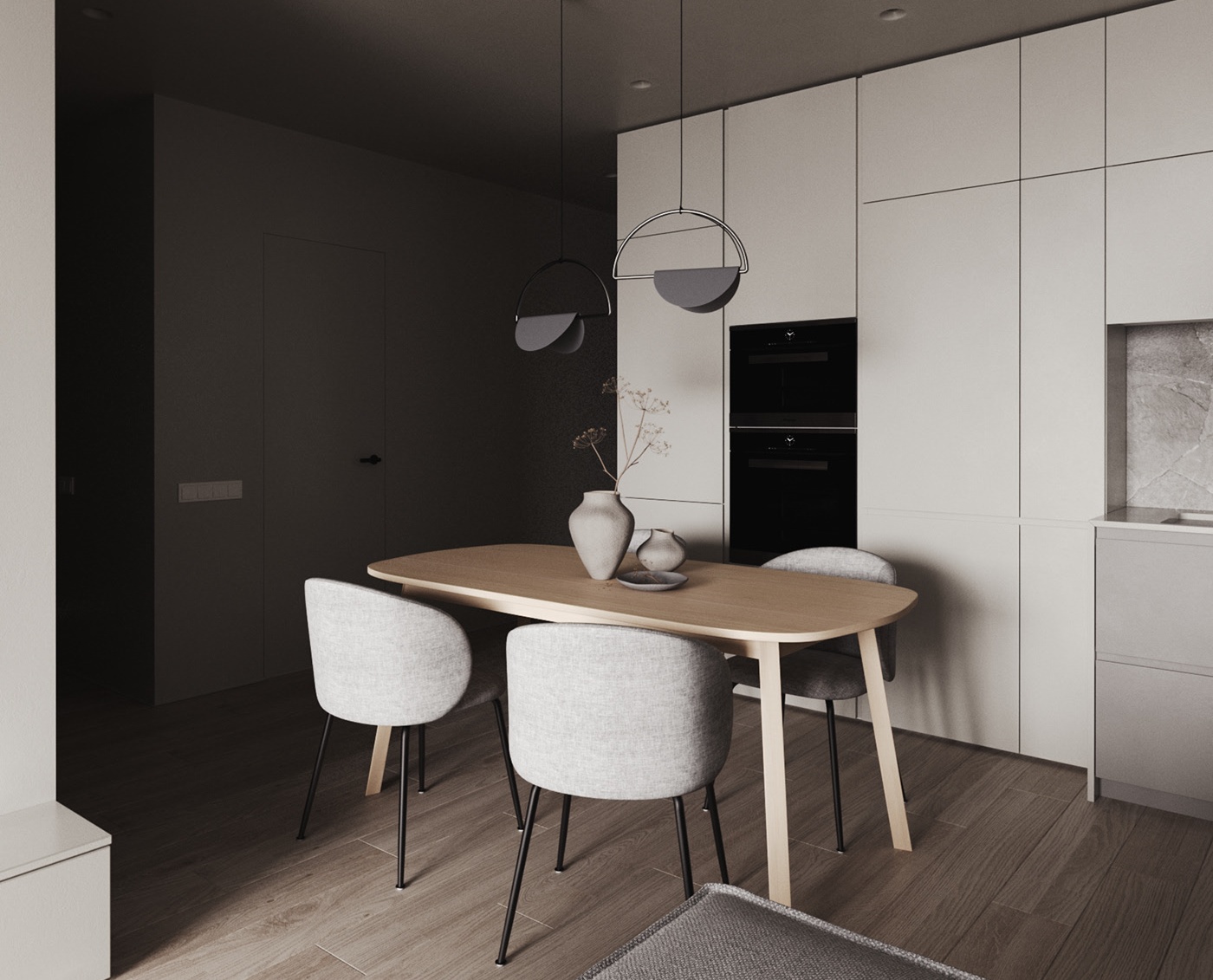 乌克兰基辅中性色系公寓设计-2