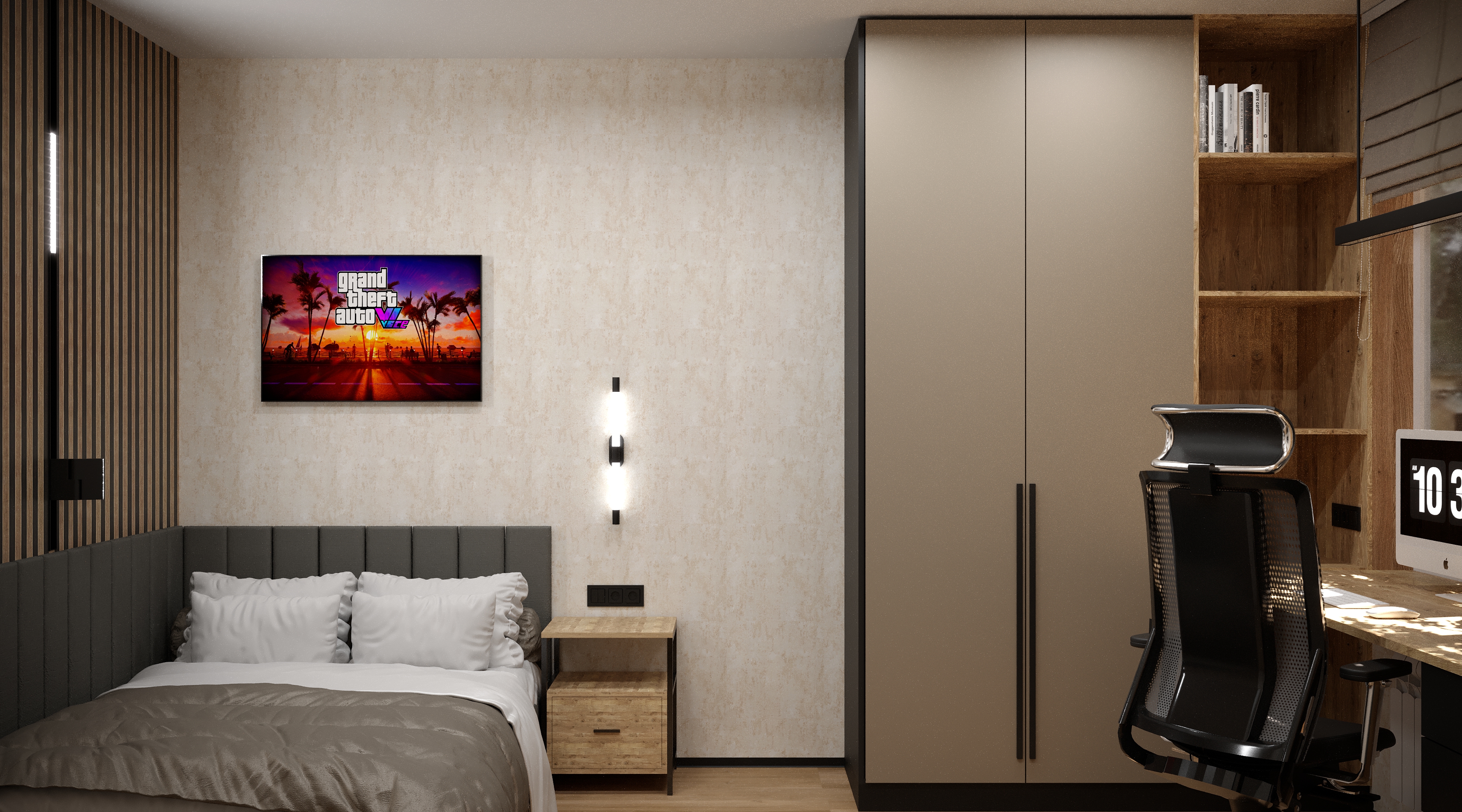 Flat project for the family with a teenager-10