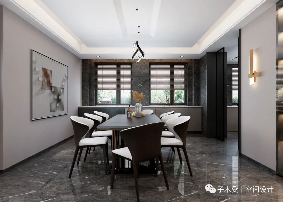 黑白灰极简大宅丨中国吉林丨子木殳十空间设计-28