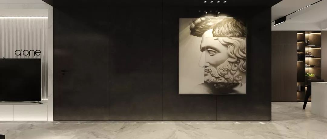 西安怡臻花园 130㎡轻奢空间,胡显辉打造黑白艺术世界-3