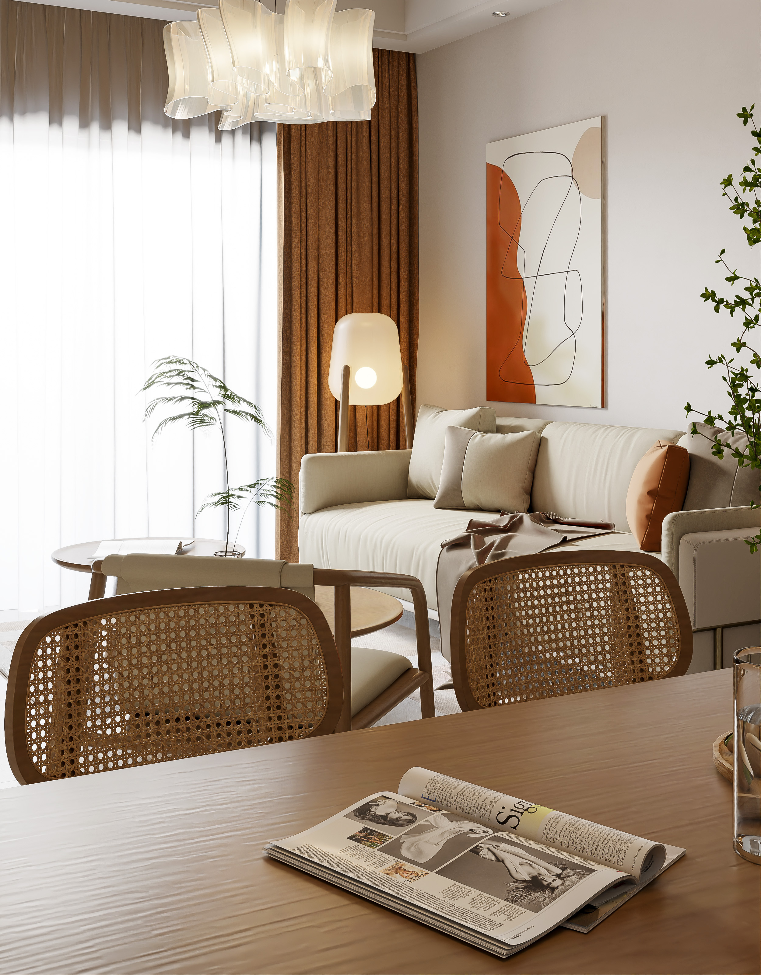 北欧风 | 客餐厅空间设计-8