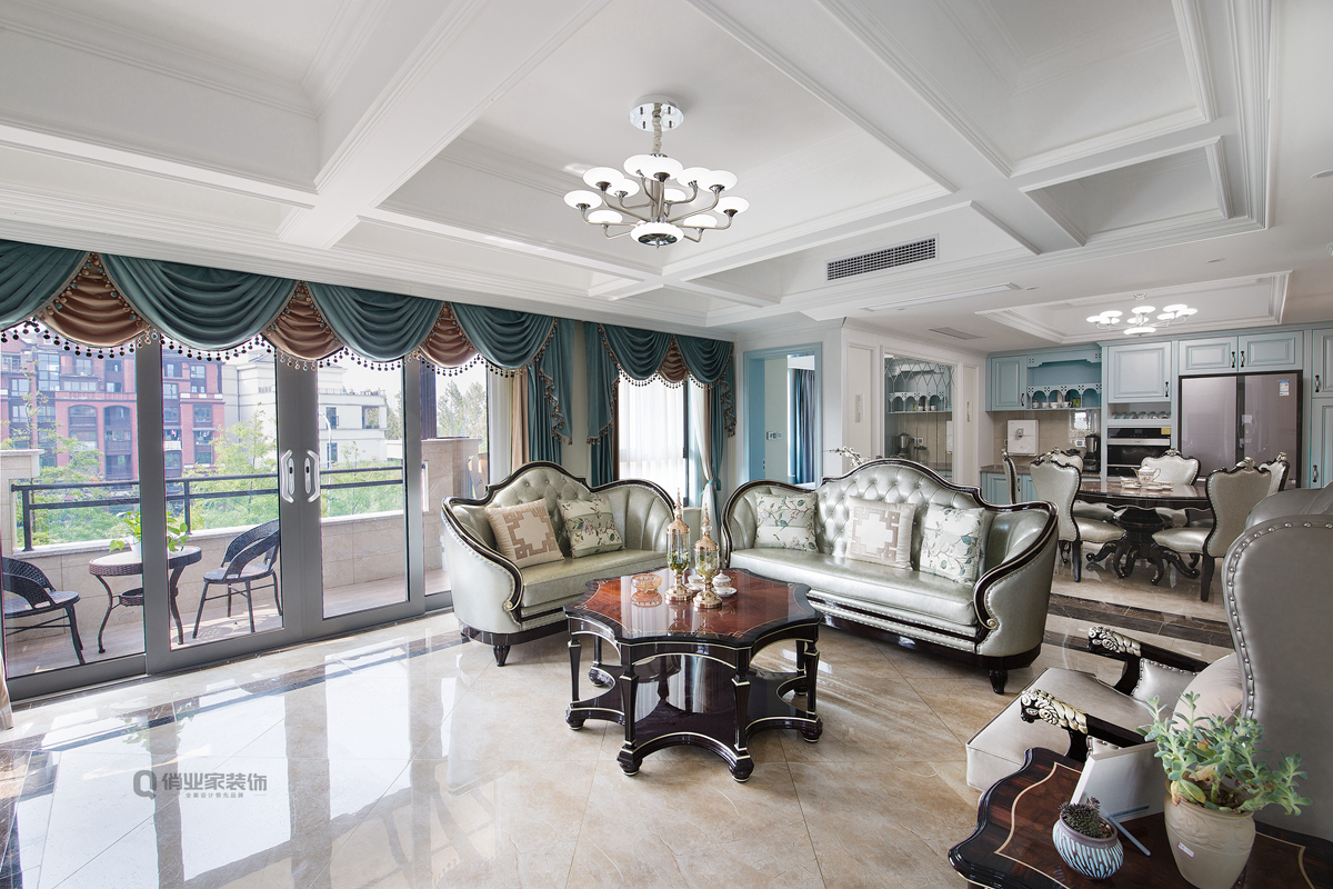 重庆北大资源悦来 220 平叠拼别墅现代美式装修设计-12