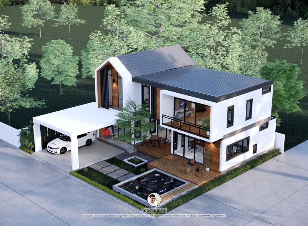 P  894  บ้านนอร์ดิก2ชั้น（北欧风格两层房屋）-9