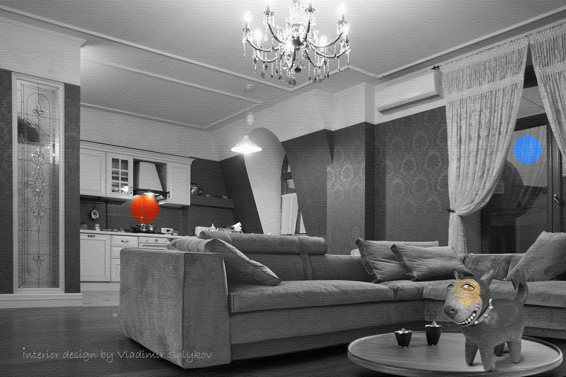 Portfolio. Interiors. Architecture of buildings.-214