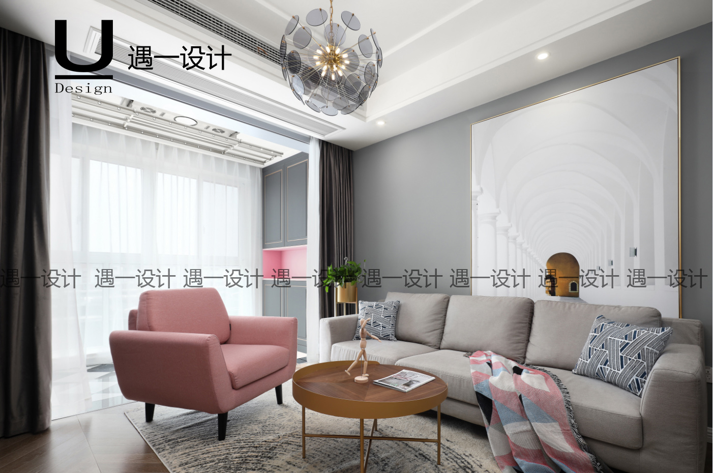 糖系治愈北欧风，启东御河湾 130㎡甜蜜空间-16