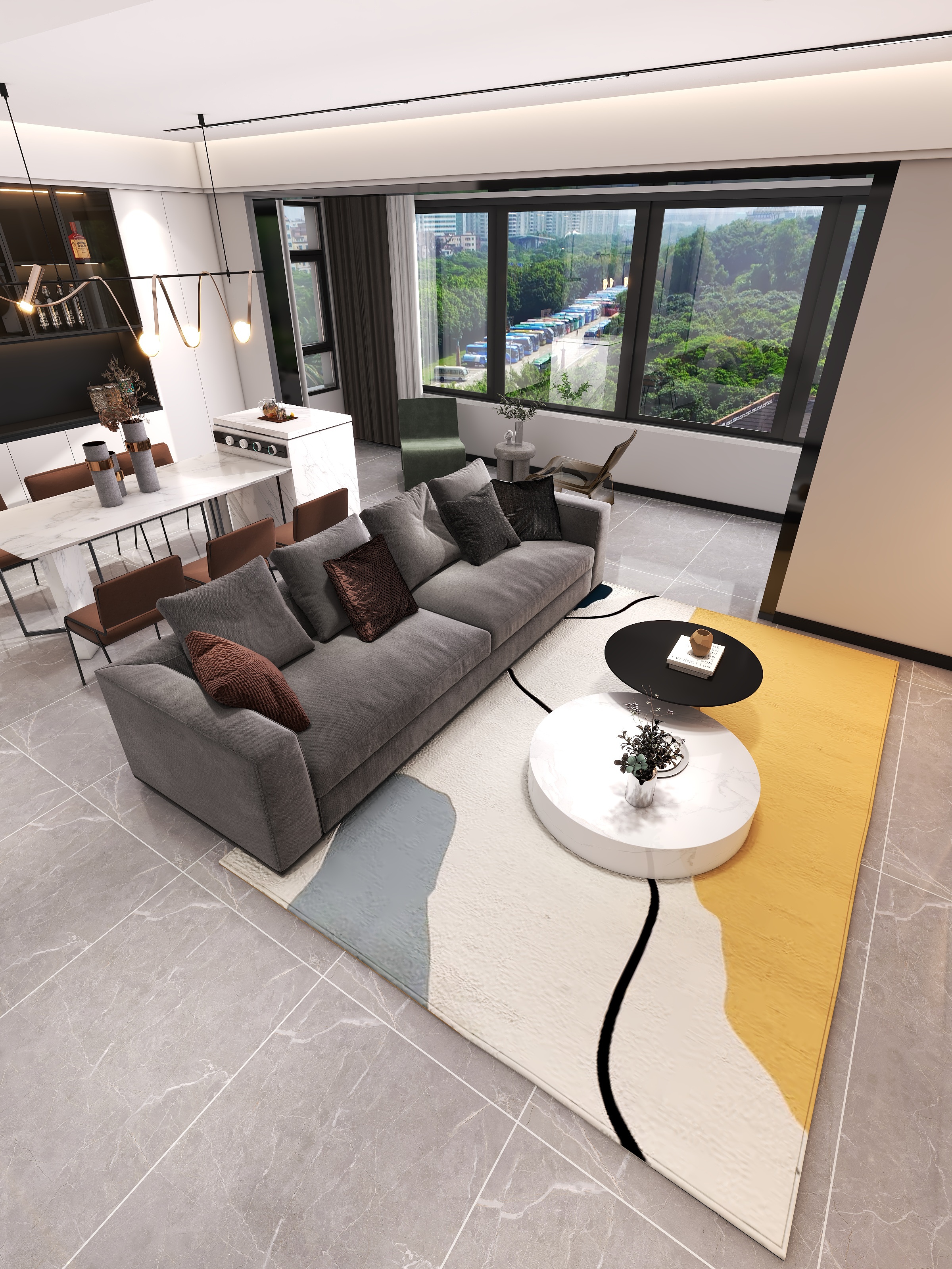 四川成都华府悦璟（114平方现代简约三居室）-5