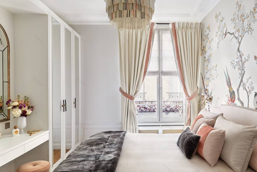 巴黎左岸,土色 Sienne 公寓的精致法式设计-13