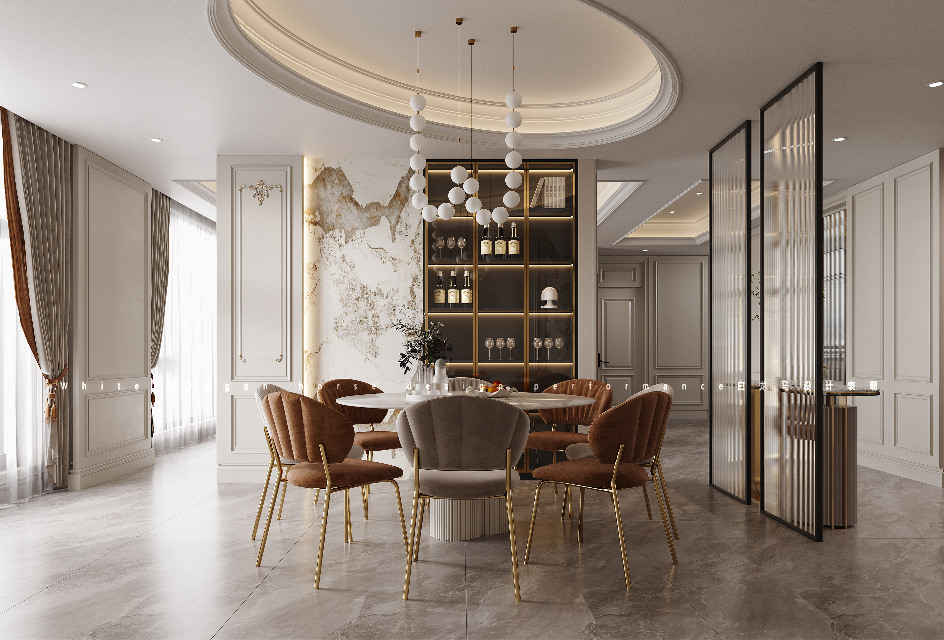 轻法式风格-白龙马效果图-6