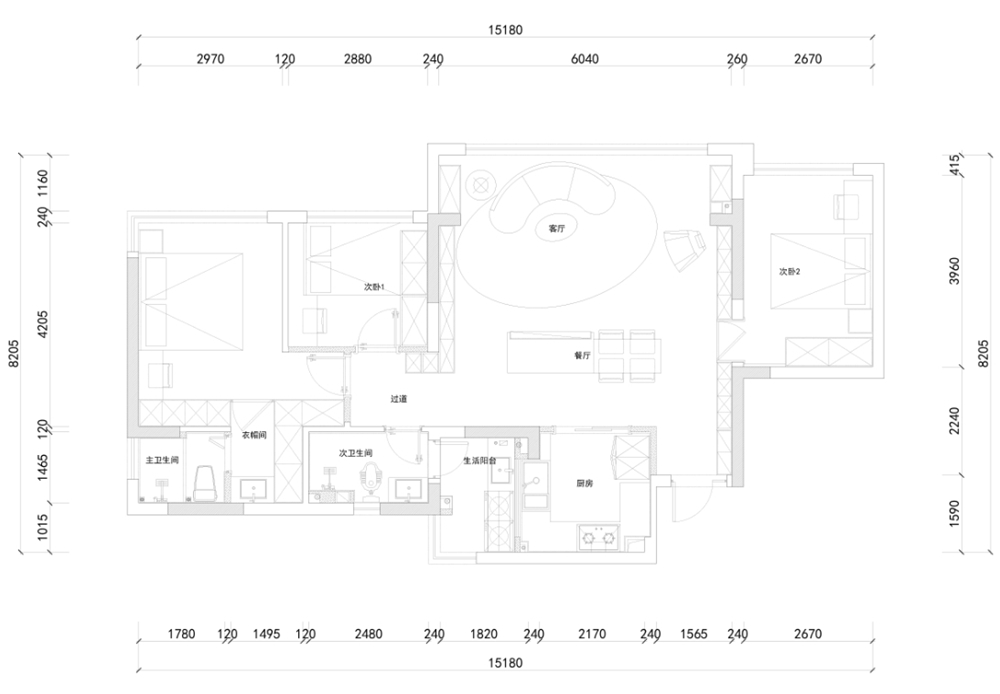 华宇御璟悦来简约风装修案例丨中国重庆丨重庆俏业家装饰-14