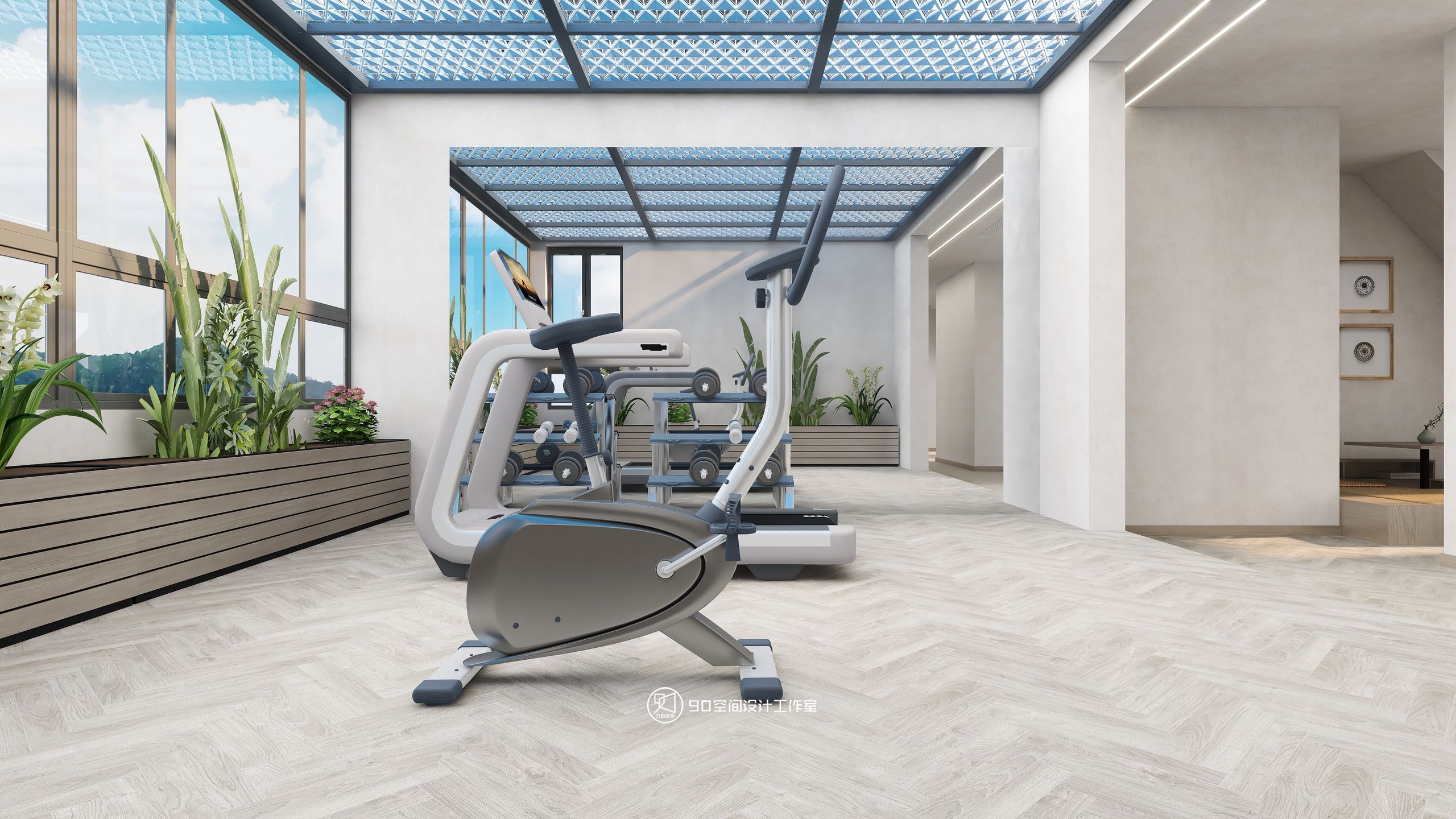 189㎡轻奢复式住宅设计丨90 空间设计-31