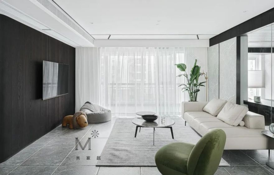 143㎡现代简约家居,演绎黑与白的时光对话-19