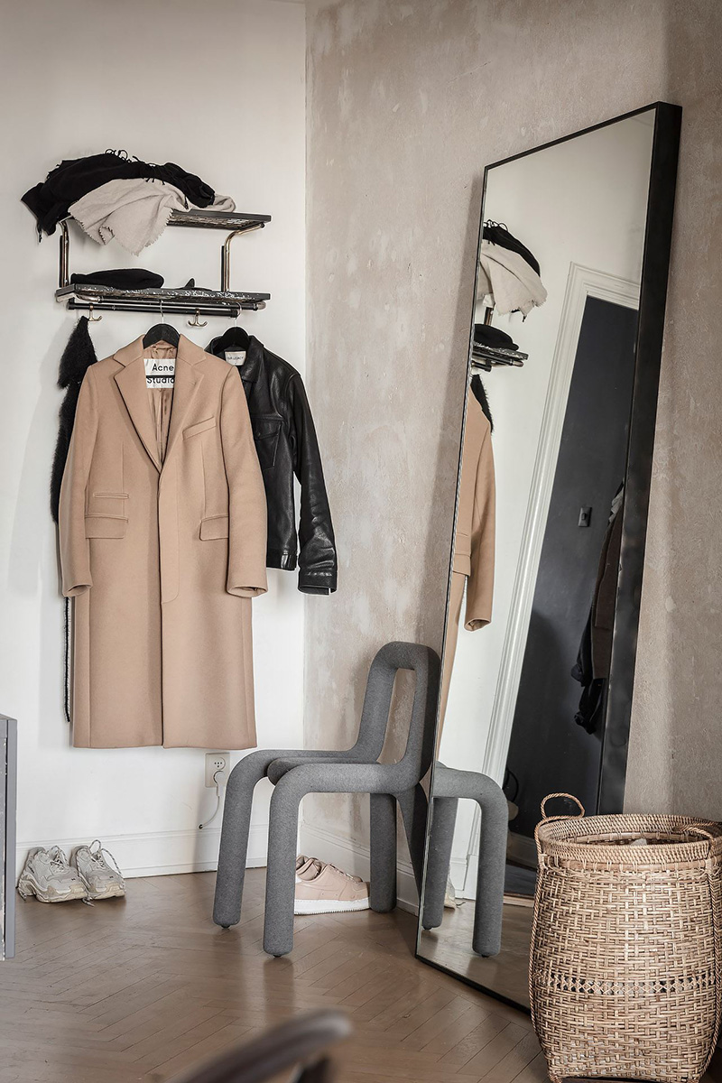 哥德堡 51 平米时尚公寓 | 灰墙砖厨、复古走廊，小空间大创意-34