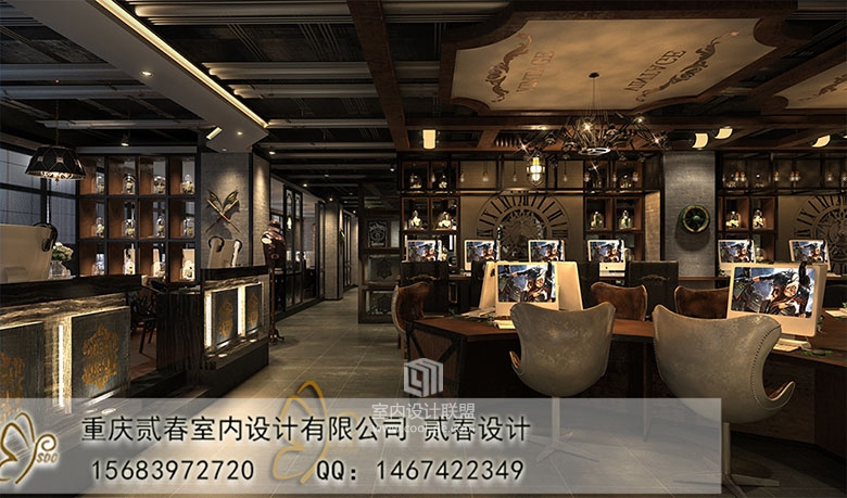 重庆 设计 网吧 设计装修 重庆主城 网吧网咖 商业会所-2