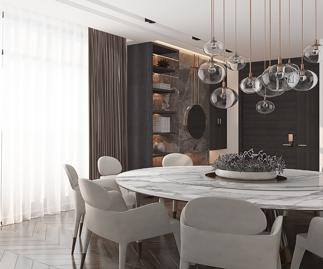 黑白灰极简摩登主义别墅住宅-11