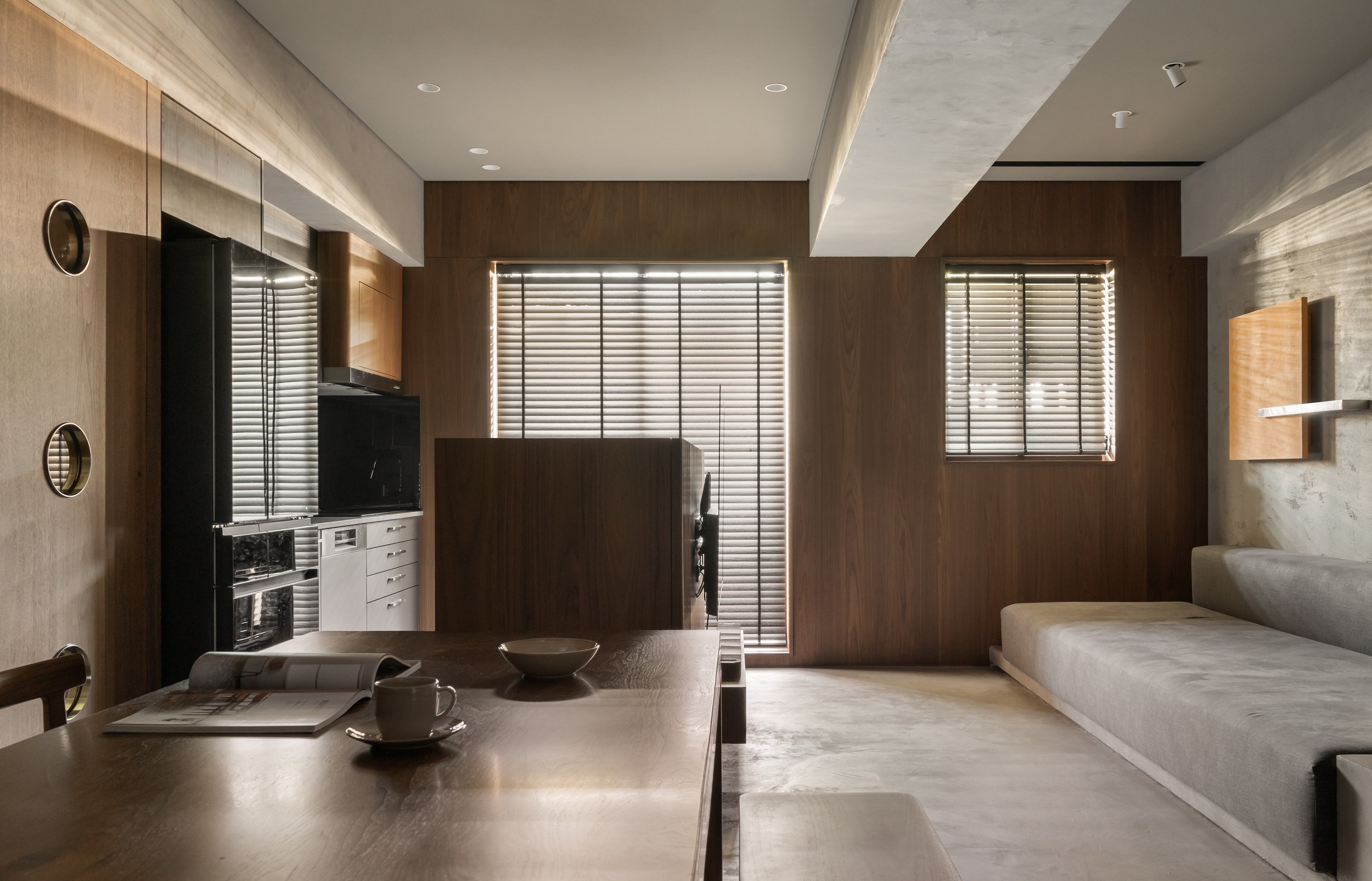 木介空间设计 | 胡桃木色的经典搭配，内敛高级！-3